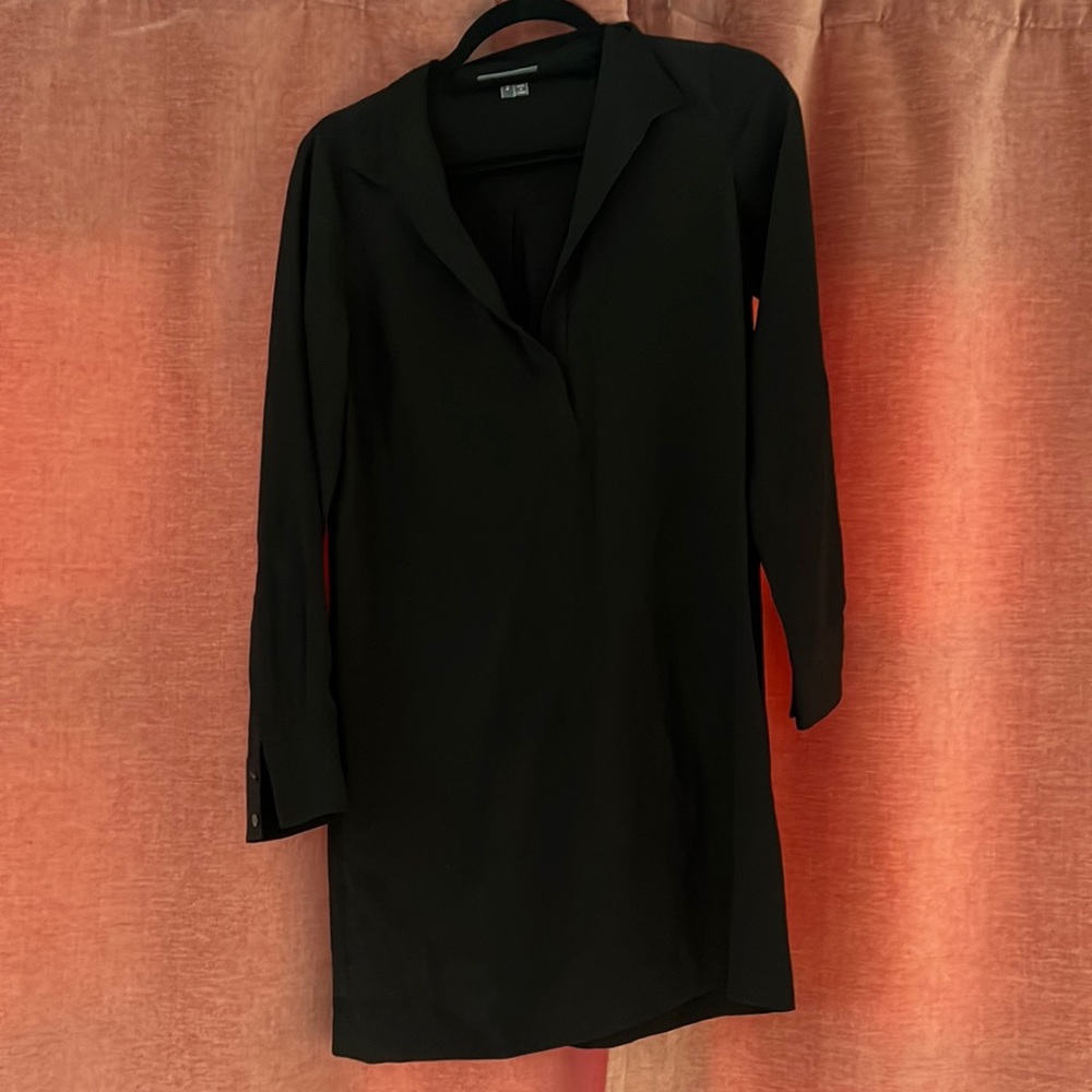 Vince silk black dress